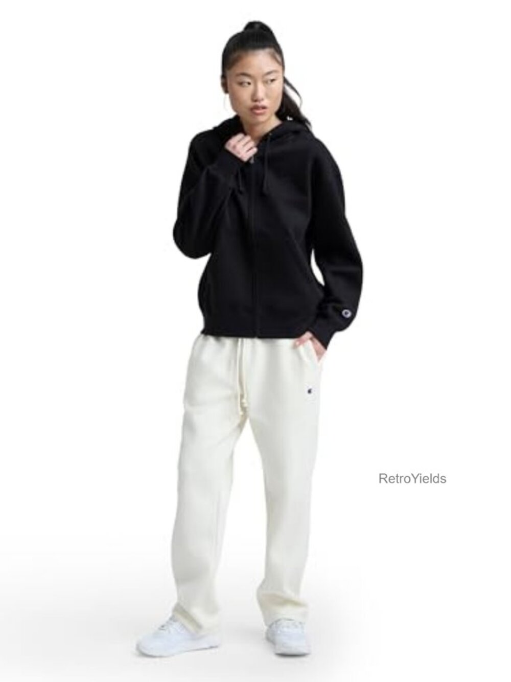 Champion Midweight Fleece Zip-Up Hoodie with C Logo - Picture 4 of 6